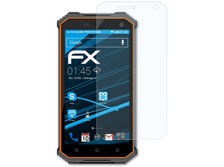 3x Beafon ATFOLIX FX-Clear Displayschutz(für X5)