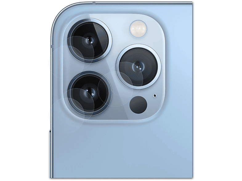 BRUNI 2x Basics-Clear Schutzfolie(für Apple iPhone 13 Pro Lens)