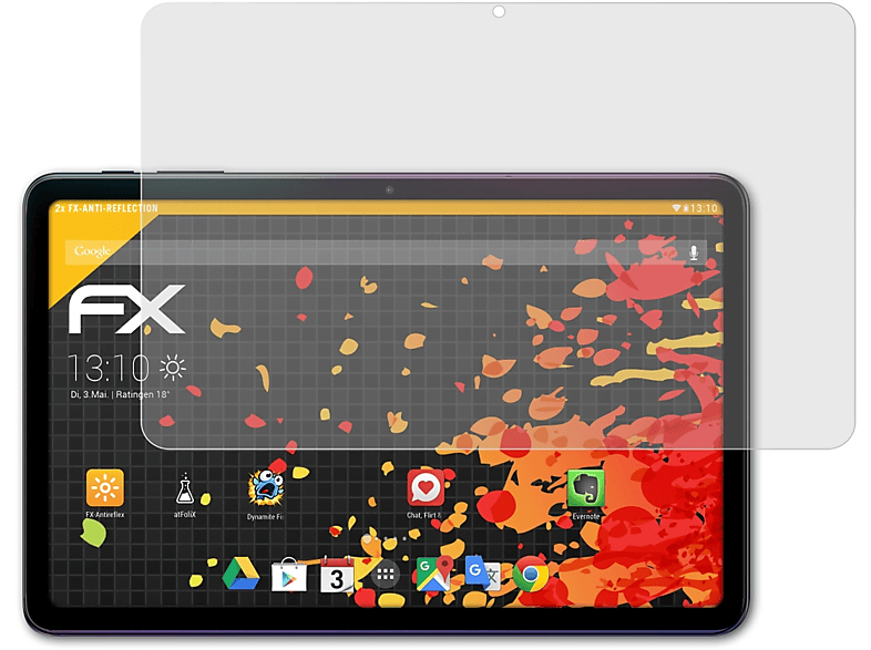 ATFOLIX 2x FX-Antireflex Displayschutz(für Alldocube iPlay 40 Pro)