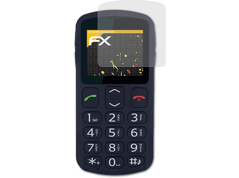 ATFOLIX 3x FX-Antireflex Beafon Displayschutz(für SL250)