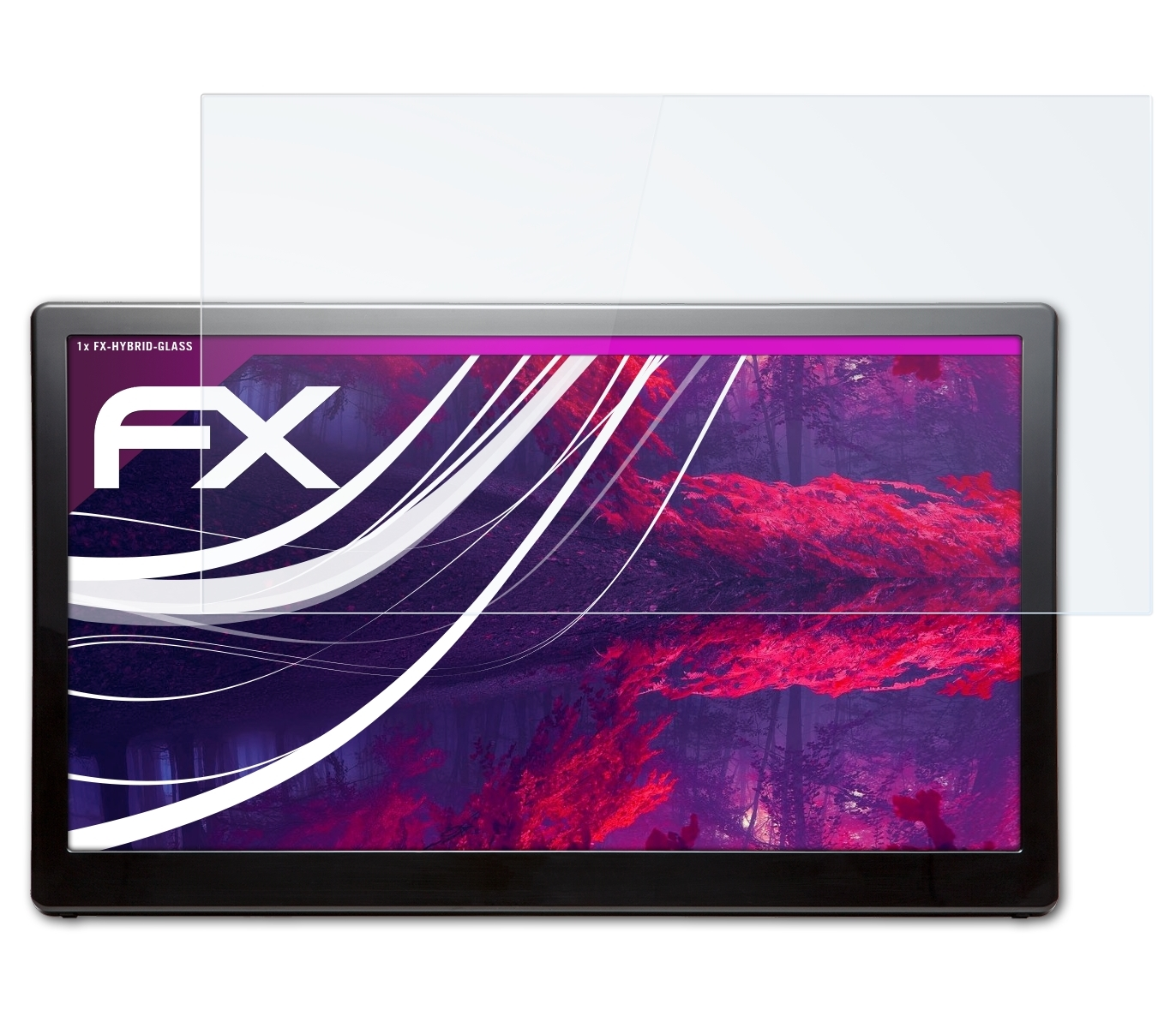 ATFOLIX FX-Hybrid-Glass AOC I1659FWUX) Schutzglas(für