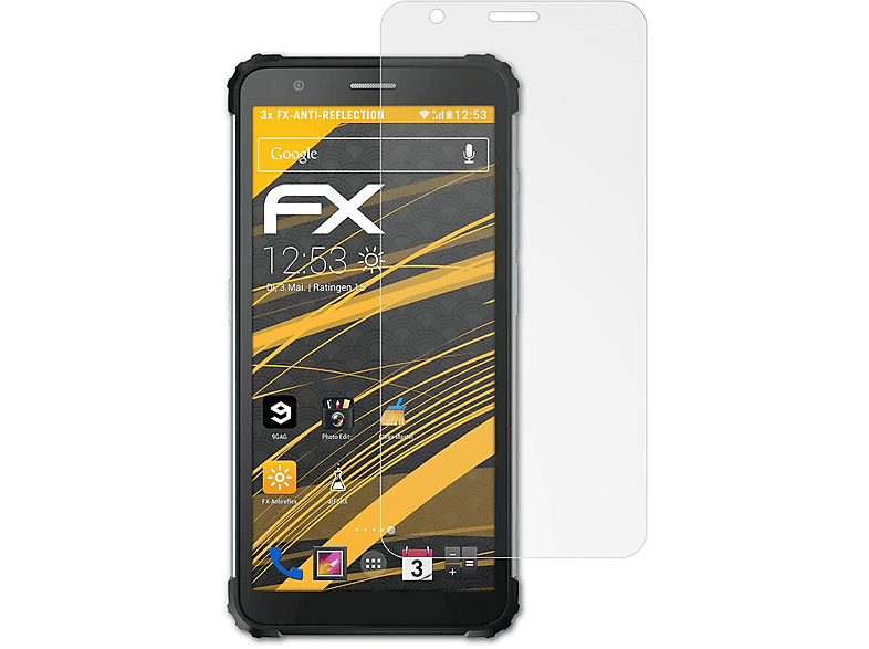 ATFOLIX 3x FX-Antireflex Displayschutz(für Blackview BV6600 Pro)