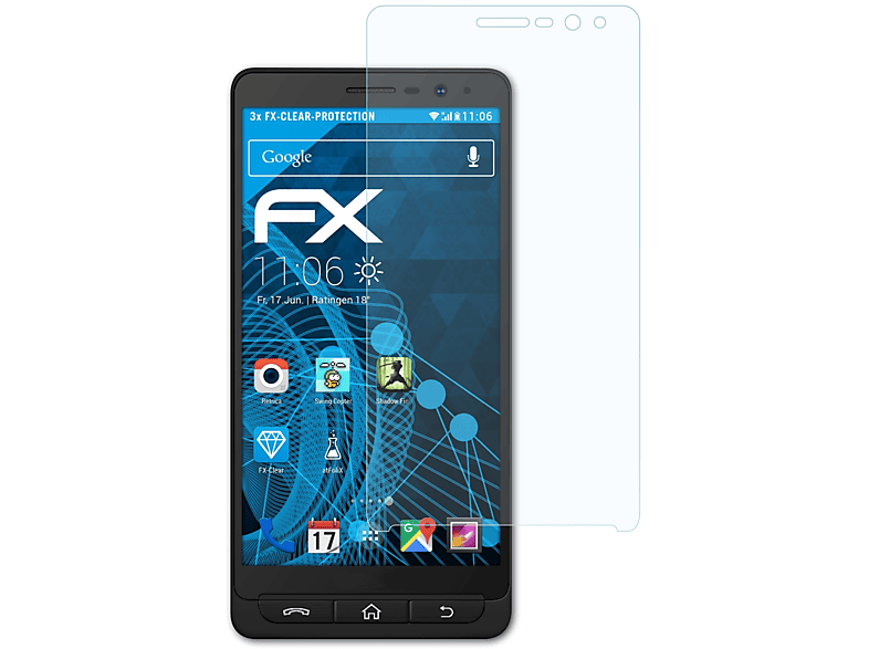 ATFOLIX 3x FX-Clear Displayschutz(für Beafon M5)