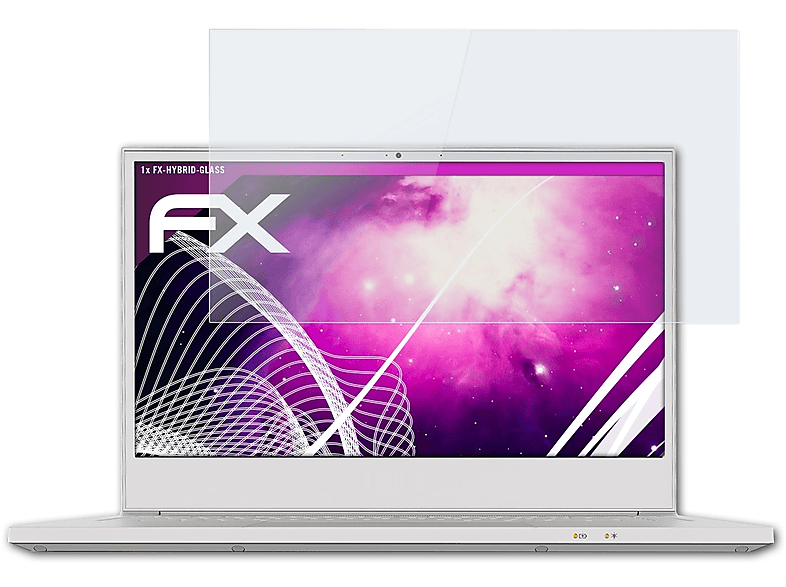 ATFOLIX FX-Hybrid-Glass Schutzglas(für Acer ConceptD 3 Pro (CN315-72P))