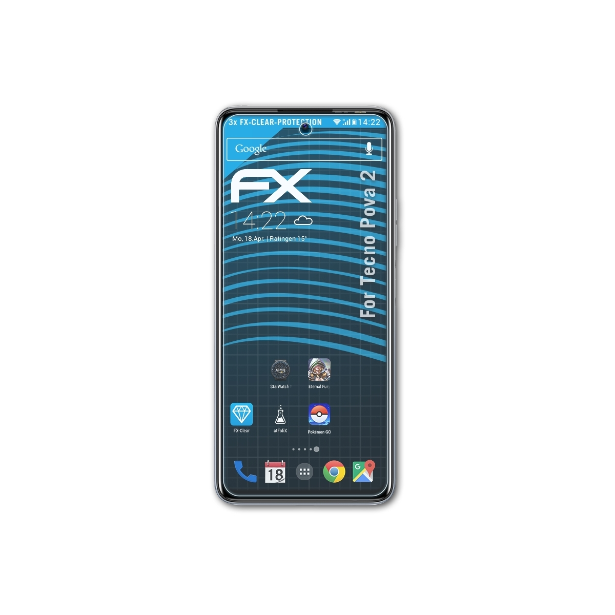 ATFOLIX 3x Pova FX-Clear Tecno Displayschutz(für 2)