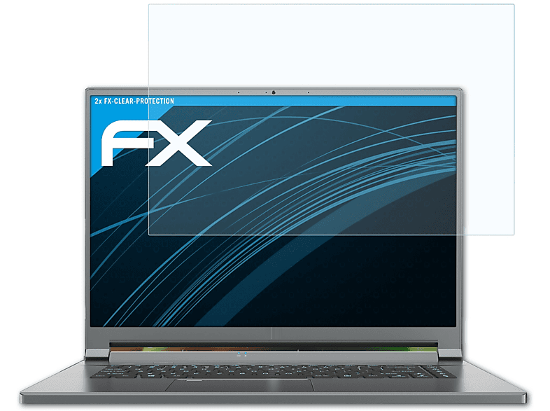 ATFOLIX 2x FX-Clear Displayschutz(für Triton 500 SE Predator (PT516-51s)) Acer