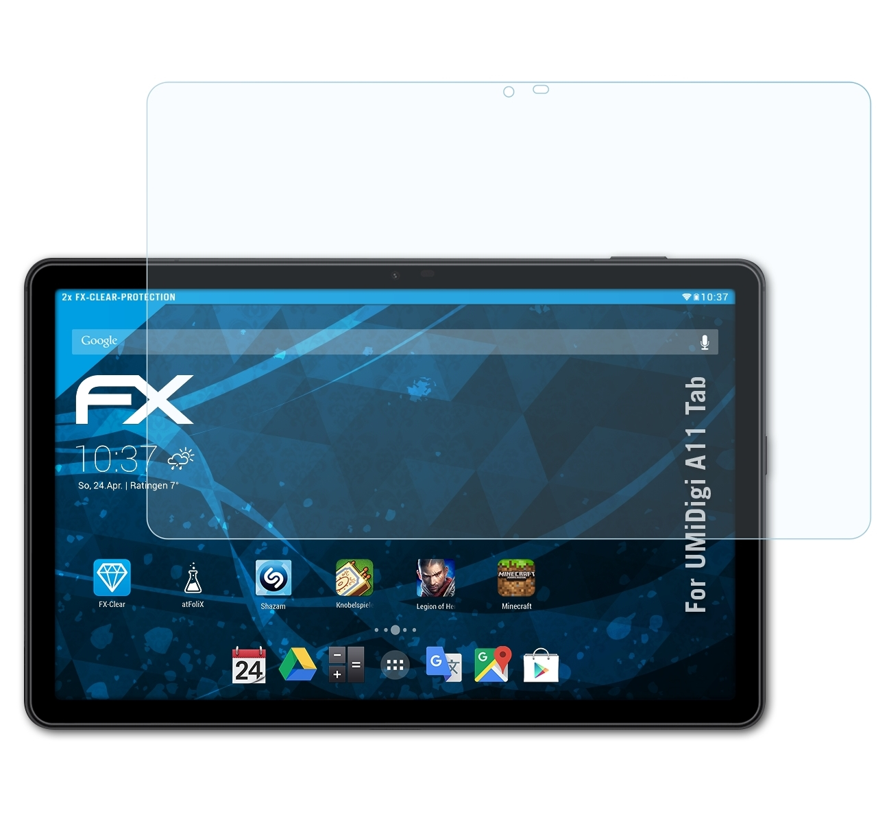 ATFOLIX 2x FX-Clear Displayschutz(für UMiDigi Tab) A11