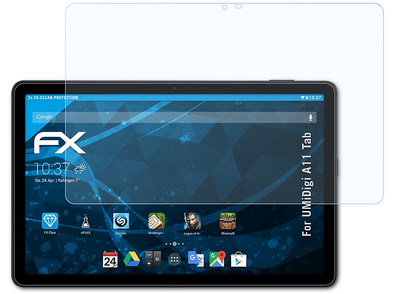 ATFOLIX 2x FX-Clear Displayschutz(für Tab) A11 UMiDigi