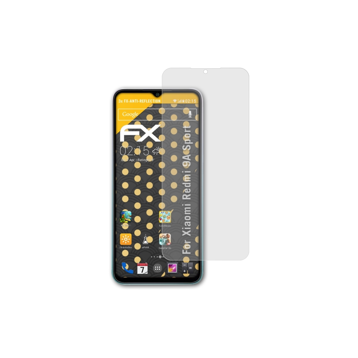 ATFOLIX 3x FX-Antireflex Displayschutz(für Xiaomi Redmi Sport) 9A