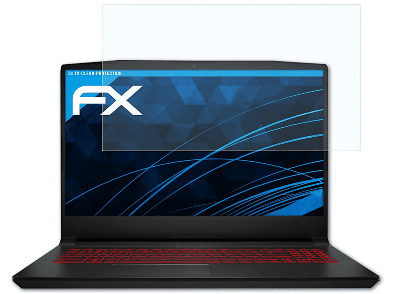 2x ATFOLIX FX-Clear MSI Displayschutz(für Katana GF66)