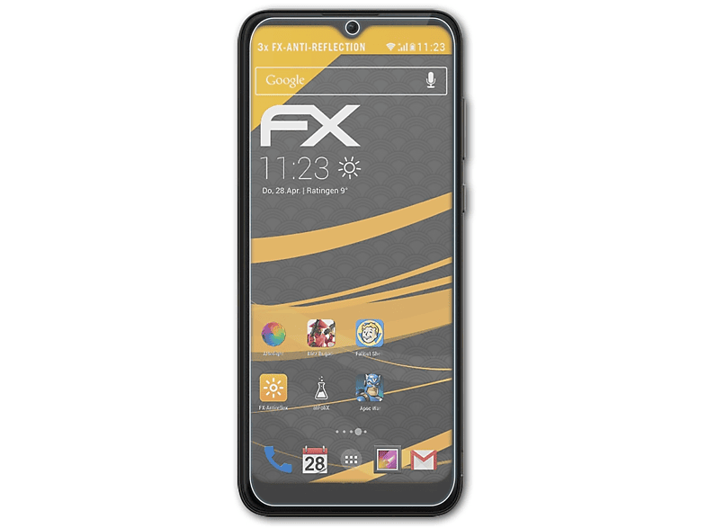 3x C30) Displayschutz(für ATFOLIX FX-Antireflex Nokia