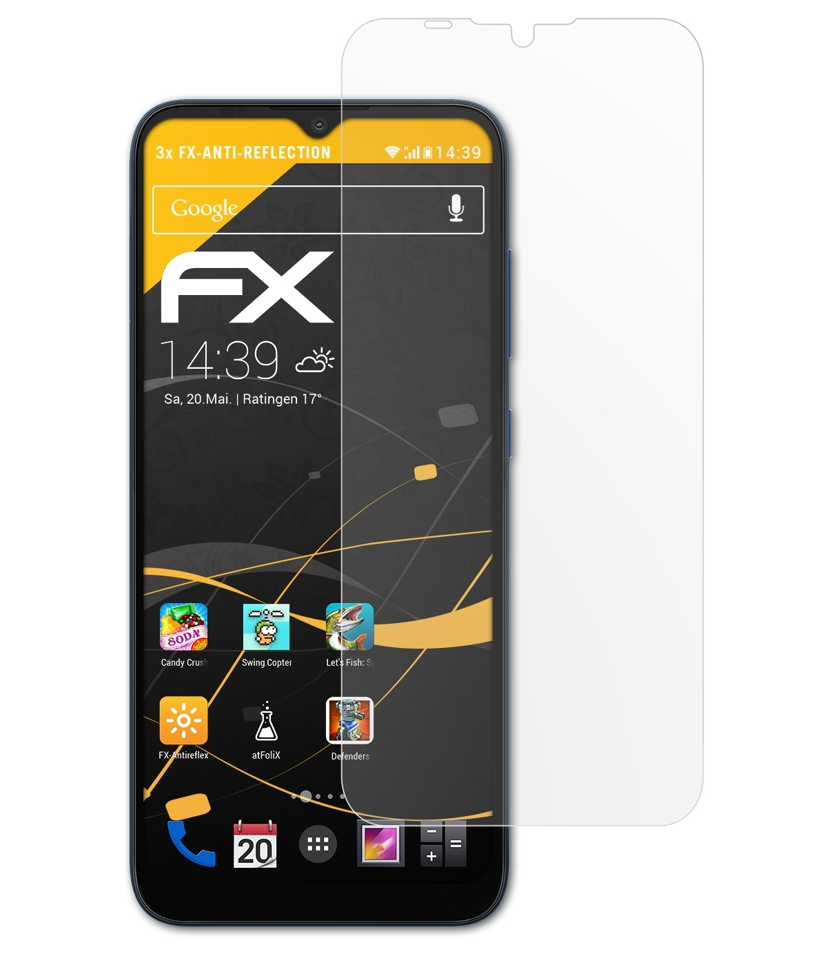 ATFOLIX 3x Displayschutz(für Plus) C20 Nokia FX-Antireflex
