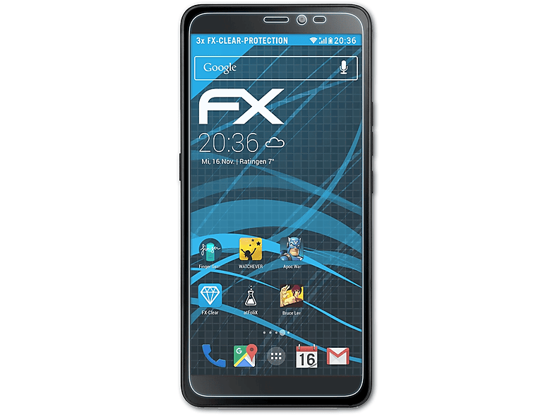 ATFOLIX J9L) 3x BLU Displayschutz(für FX-Clear
