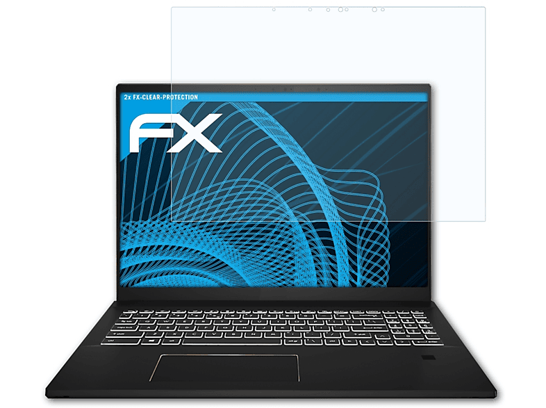 ATFOLIX 2x FX-Clear Displayschutz(für Flip MSI E16 Summit A11U)