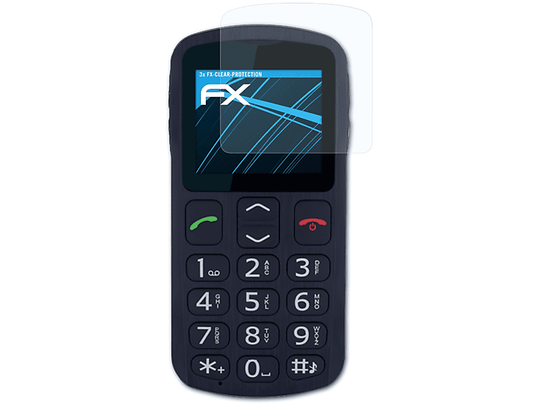 3x ATFOLIX FX-Clear Beafon Displayschutz(für SL250)