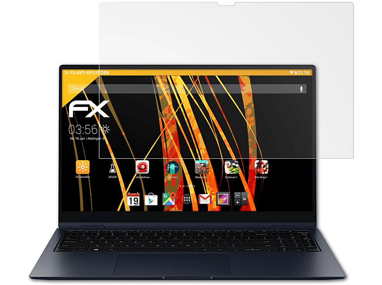 ATFOLIX FX-Antireflex (13 Displayschutz(für 360 inch)) 2x Pro Samsung Book Galaxy