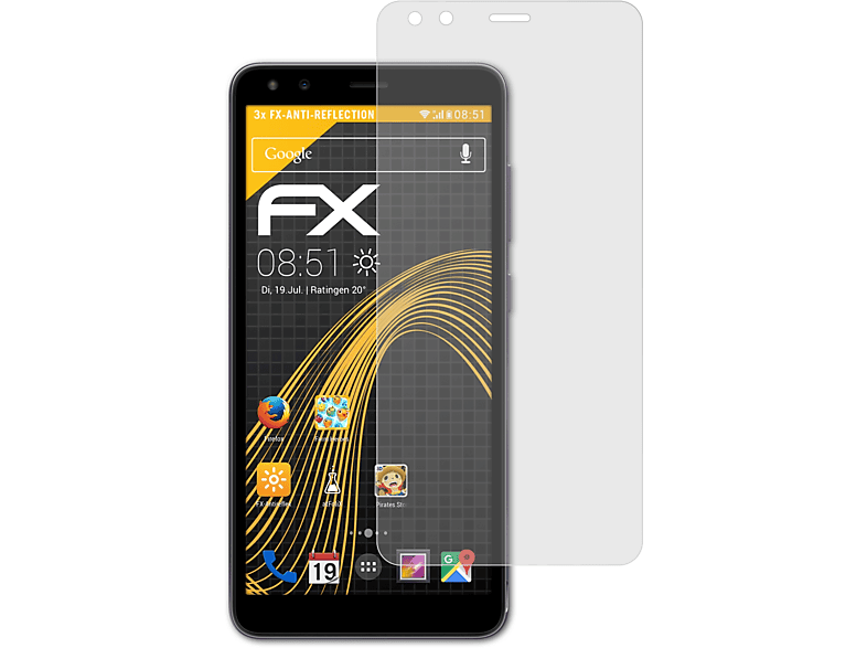 ATFOLIX 3x FX-Antireflex Displayschutz(für Nokia C1 2nd Edition)