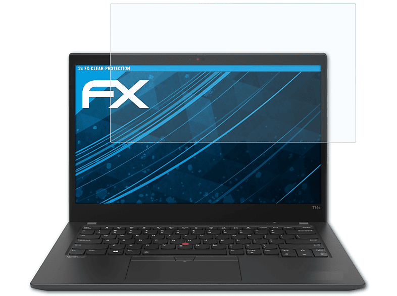 ATFOLIX 2x FX-Clear Displayschutz(für Lenovo Thinkpad T14s Gen 2 (13 inch))