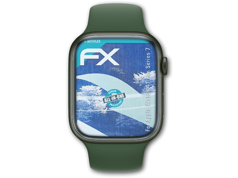 ATFOLIX 3x FX-ActiFleX Displayschutz(für Apple Watch 41 mm (Series 7))