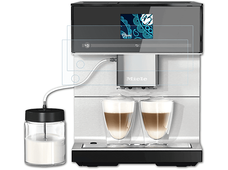 BRUNI 2x Basics-Clear Schutzfolie(für Miele CM 7350 CoffeePassion)