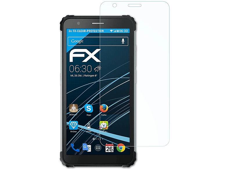 ATFOLIX 3x FX-Clear Displayschutz(für Blackview BV6600 Pro)
