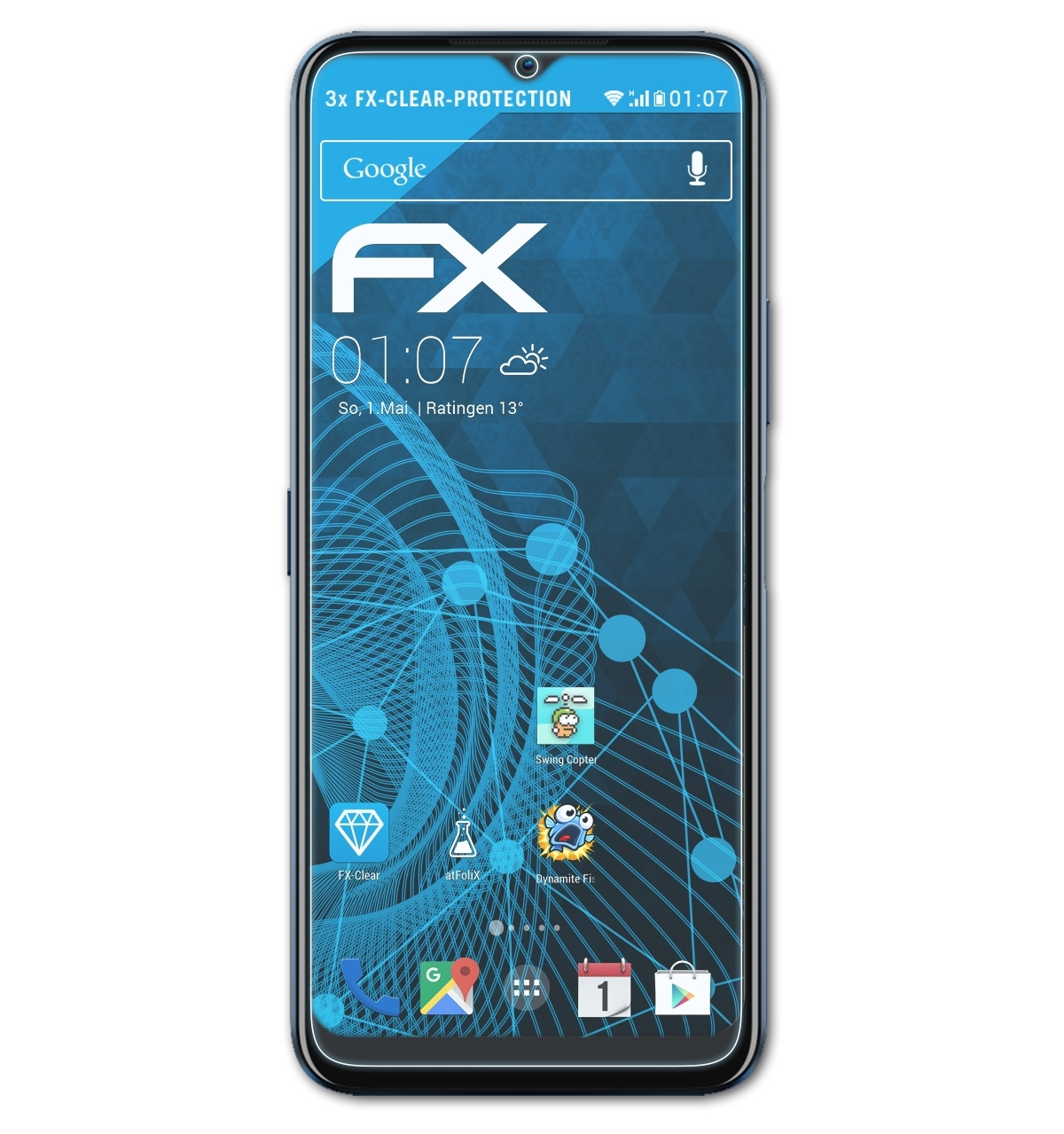 3x ATFOLIX G50) FX-Clear Displayschutz(für Nokia