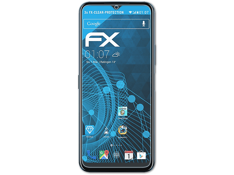 ATFOLIX 3x FX-Clear Displayschutz(für Nokia G50)
