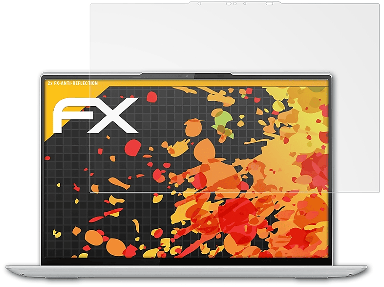 ATFOLIX 2x FX-Antireflex 6)) Displayschutz(für Yoga 7 (Gen Slim Lenovo Carbon