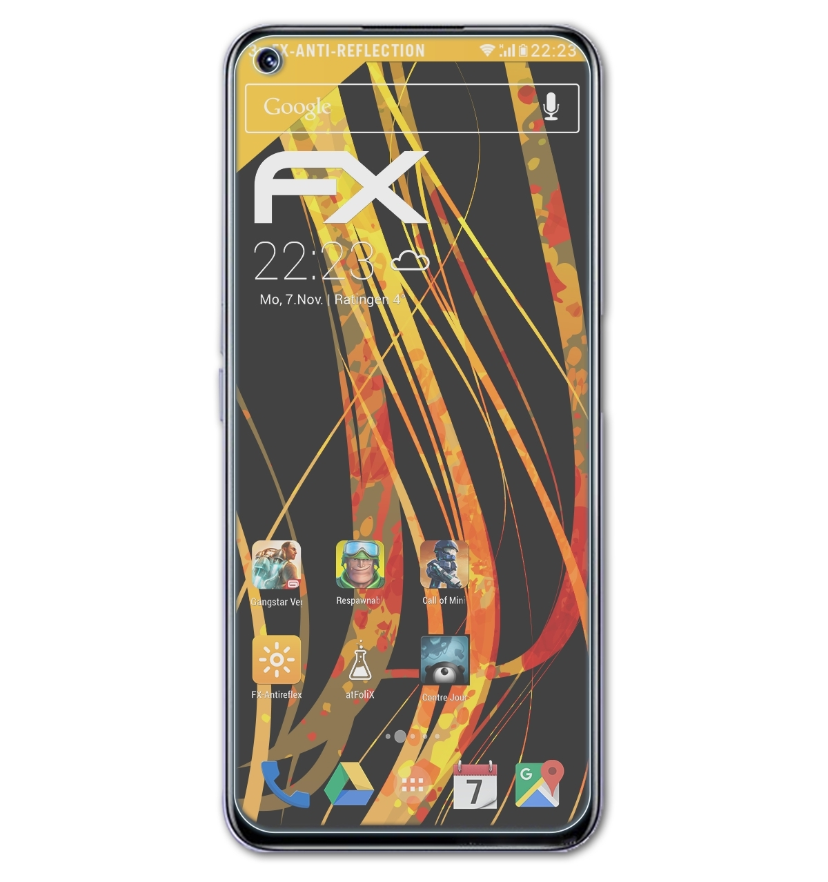 Displayschutz(für Realme 3x 8i) ATFOLIX FX-Antireflex