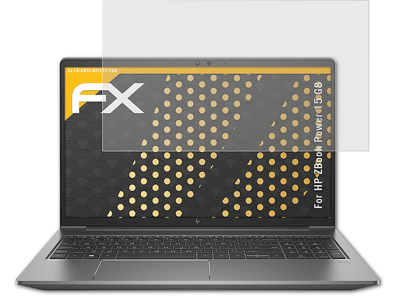ATFOLIX 2x FX-Antireflex Displayschutz(für HP ZBook Power 15 G8)