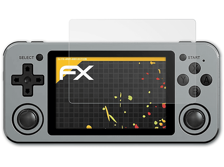 Anbernic 3x Displayschutz(für FX-Antireflex RG351M) ATFOLIX