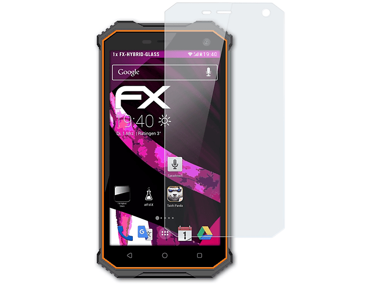 ATFOLIX FX-Hybrid-Glass Schutzglas(für Beafon X5)