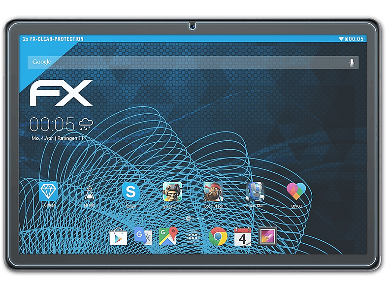 ATFOLIX 2x FX-Clear Displayschutz(für Cubot Tab 10)