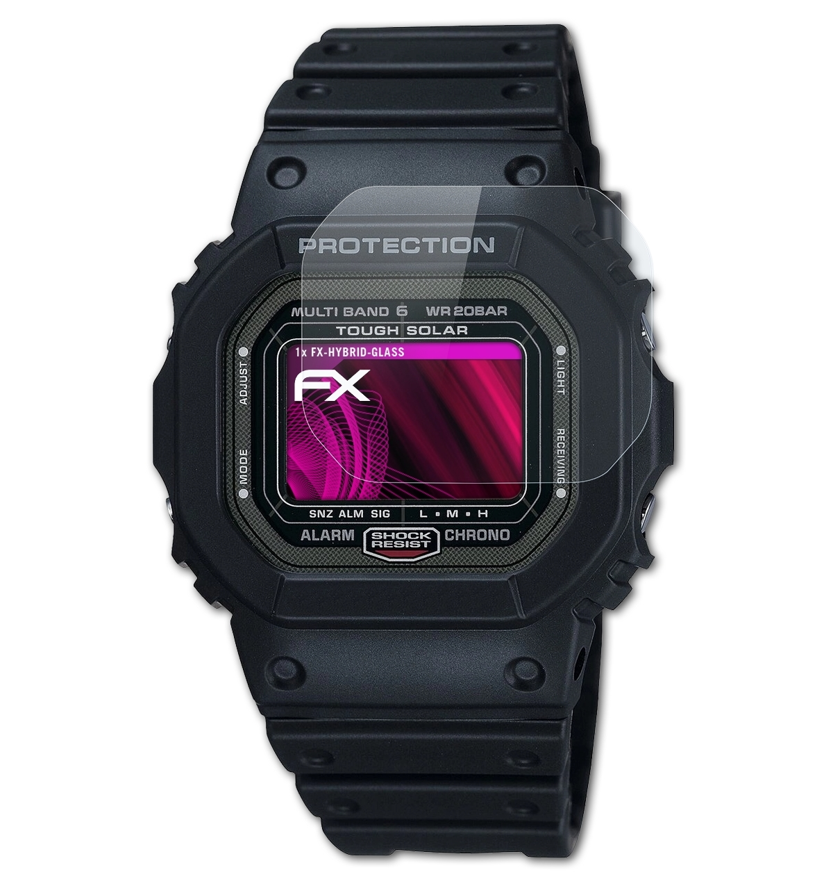 Casio GW-5000U-1ER) Schutzglas(für ATFOLIX FX-Hybrid-Glass