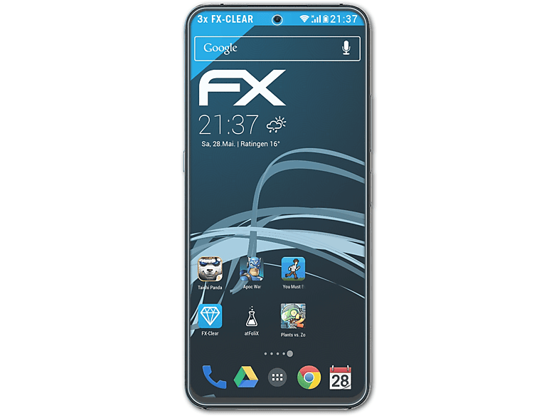 ATFOLIX 3x FX-Clear Displayschutz(für UMiDigi A11 Pro Max)