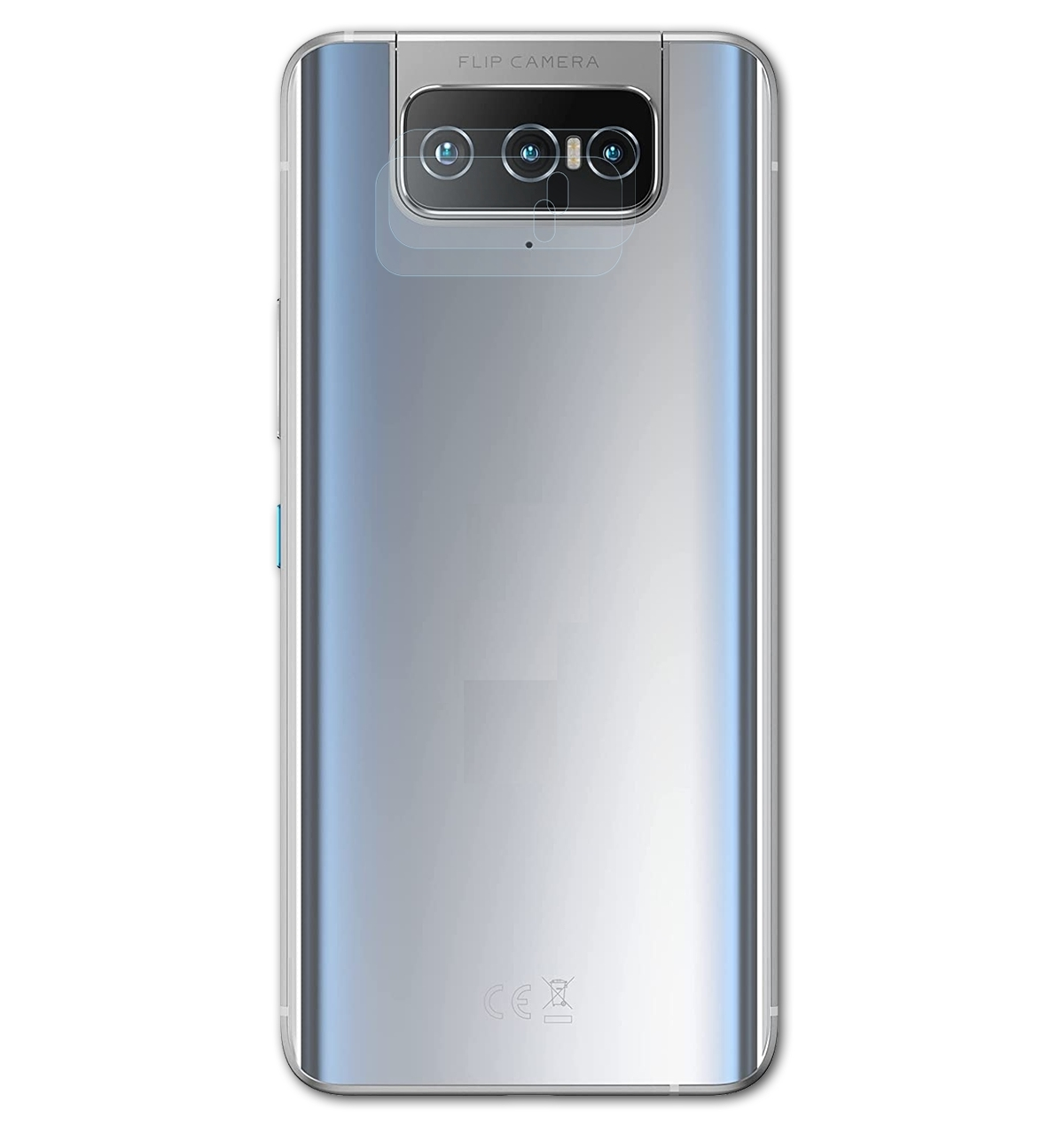 BRUNI 2x Basics-Clear Schutzfolie(für 8 Asus (Lens)) ZenFone Flip