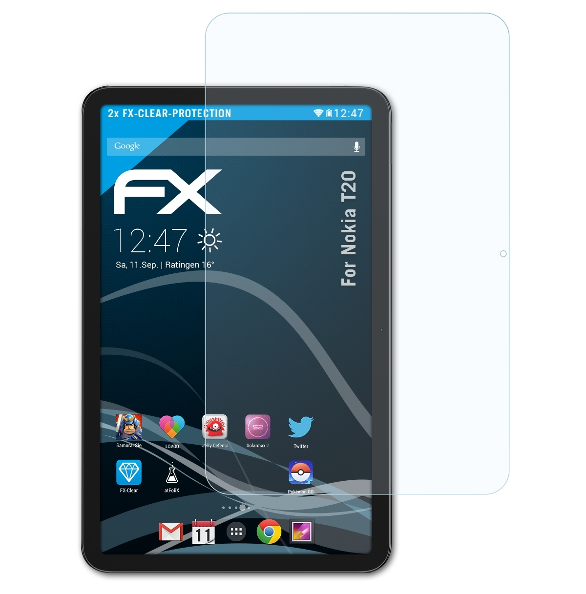 T20) Nokia 2x ATFOLIX FX-Clear Displayschutz(für