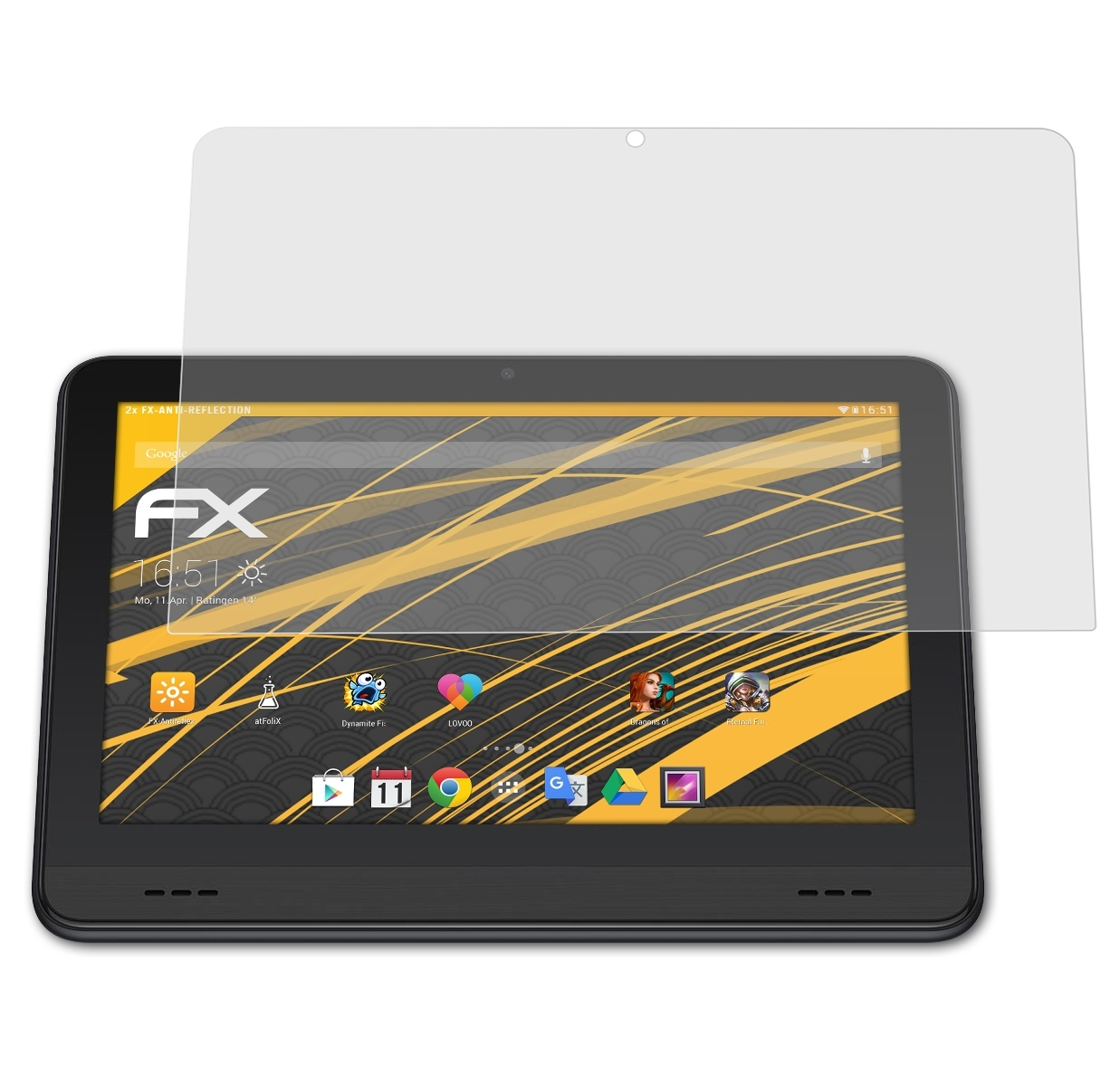 Smart FX-Antireflex Alcatel Tab ATFOLIX 2x 7) Displayschutz(für