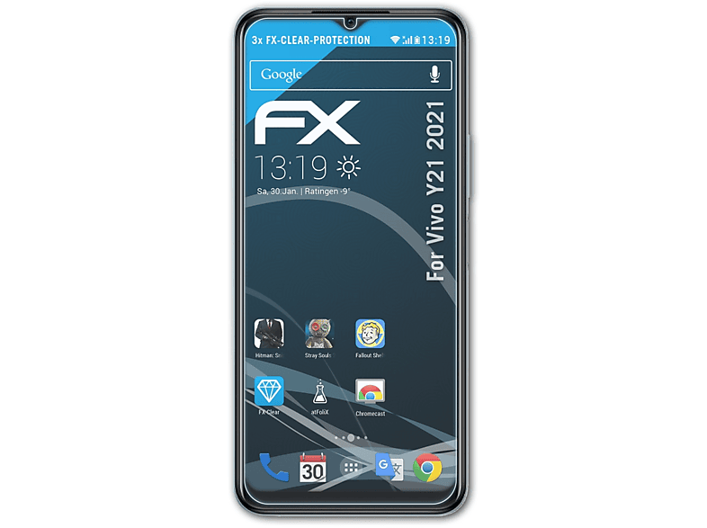 ATFOLIX Y21 3x (2021)) Displayschutz(für FX-Clear Vivo