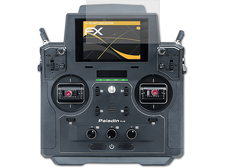 ATFOLIX 3x FX-Antireflex Displayschutz(für FS-PL18) FlySky