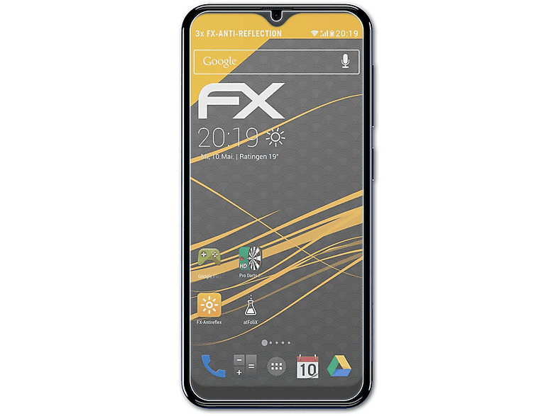 ATFOLIX 3x FX-Antireflex Displayschutz(für X93) Doogee