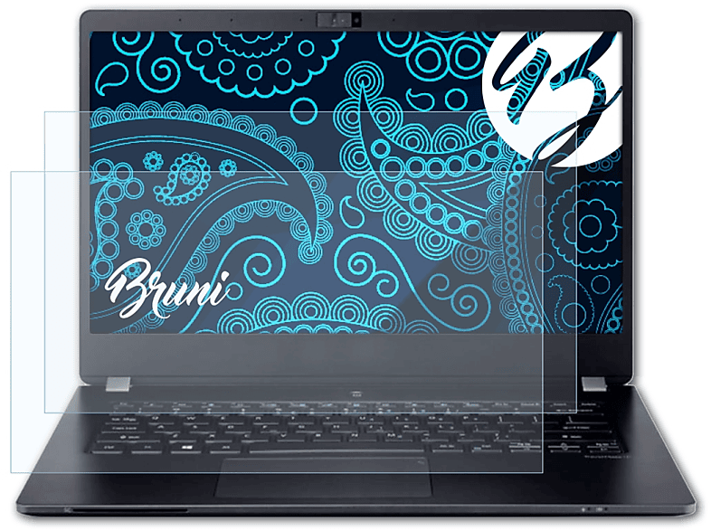 BRUNI 2x Basics-Clear Schutzfolie(für Acer TravelMate P6 (P614-51T-G2))