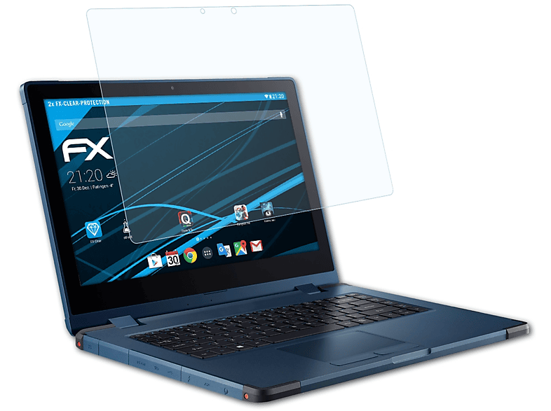 ATFOLIX 2x FX-Clear Displayschutz(für Acer Enduro Urban T1)