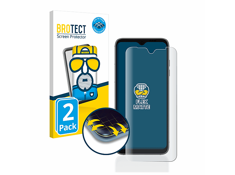 BROTECT 2x Flex matt Full-Cover 3D Curved Schutzfolie(für Fairphone 4) | Displayschutzfolien & Gläser