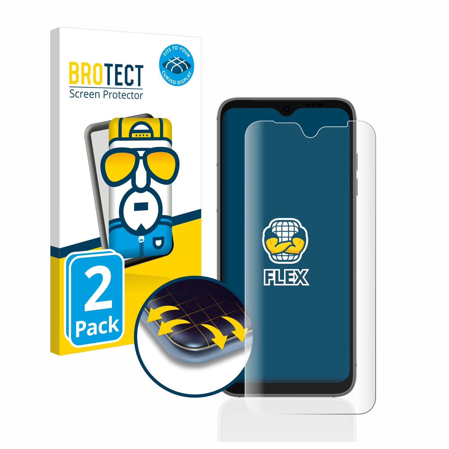 Curved BROTECT Flex Fairphone Full-Cover 4) Schutzfolie(für 2x 3D