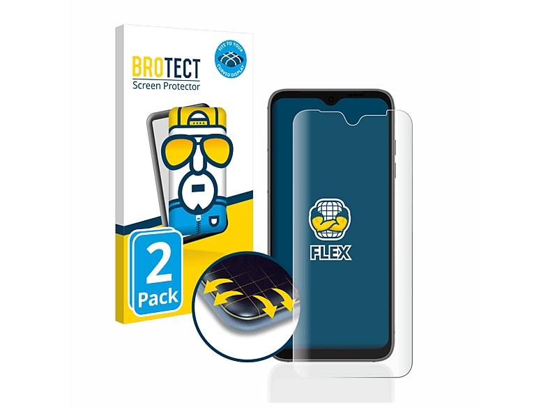 BROTECT 2x Flex Schutzfolie(für Curved Full-Cover 3D 4) Fairphone