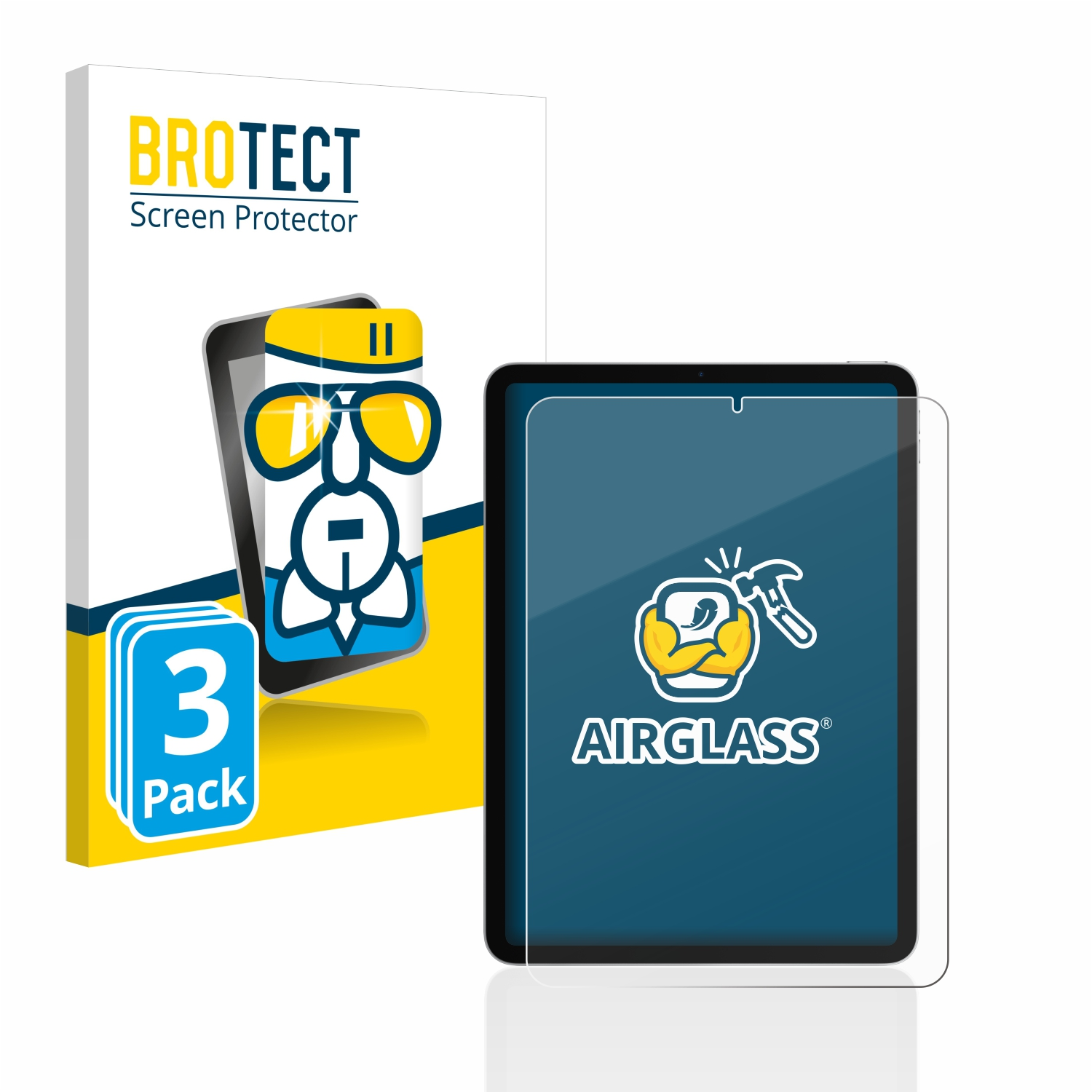 3x Airglass Gen.)) 2020 Schutzfolie(für Air iPad WiFi 4 BROTECT Apple (4. klare