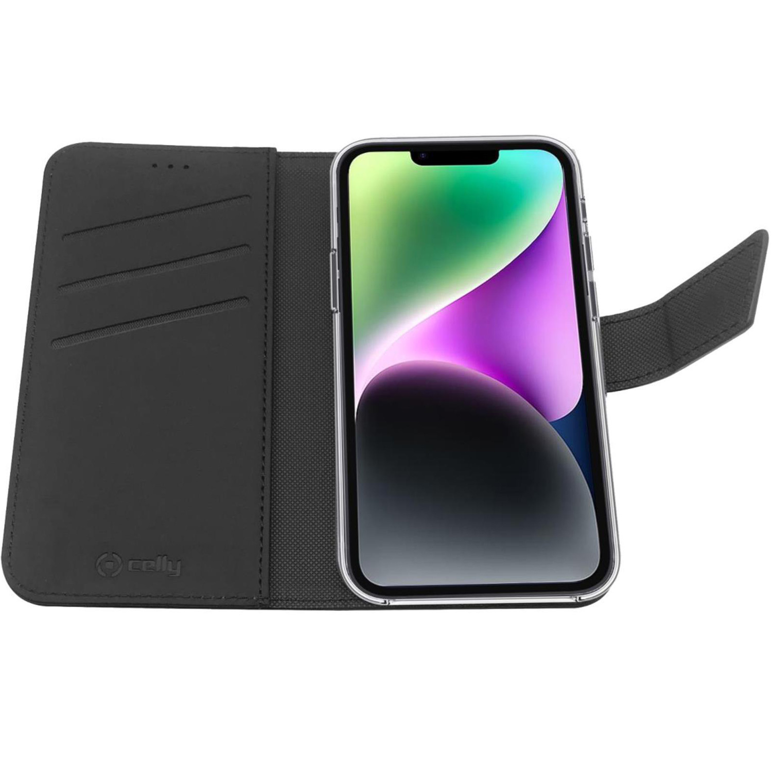 CELLY WALLY CASE IPHONE 14 BLACK Custodie per Apple (brand) iPhone 14, Black