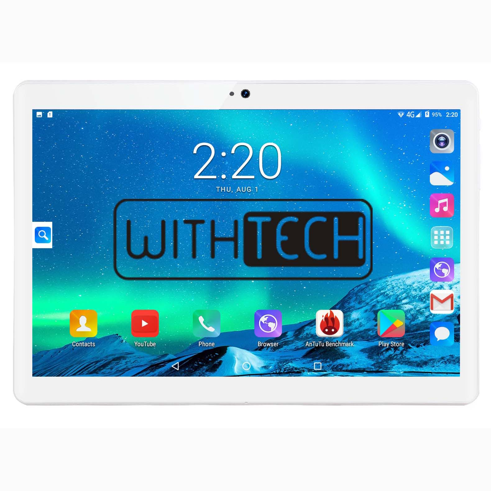 Tablet - CIS Edison V WITHTECH, 64 GB, Dorada, 10,1 ", 6 GB, Mediatek Octa core, Android 10