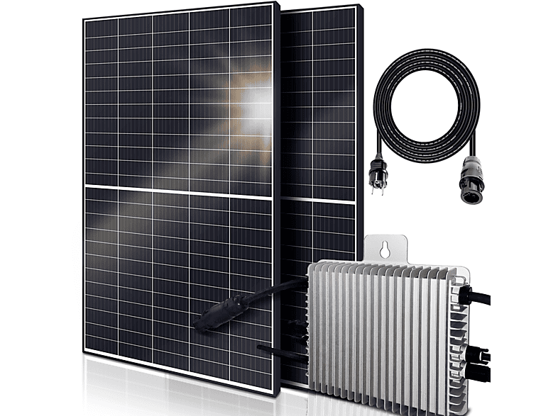 VENDOMNIA Balkonkraftwerk 2x415W Set 830W/600W Photovoltaik Solaranlage